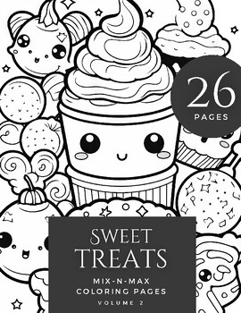 Sweet treats coloring pages by brianna evans tpt