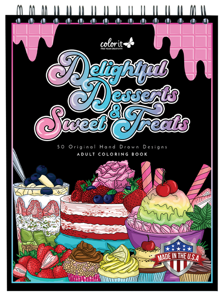 Delightful desserts and sweet treats adult coloring book by jackielou pareja and patrick bucoy â