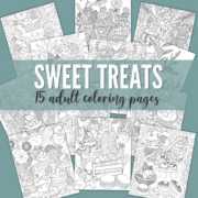 Sweet treats adult coloring book