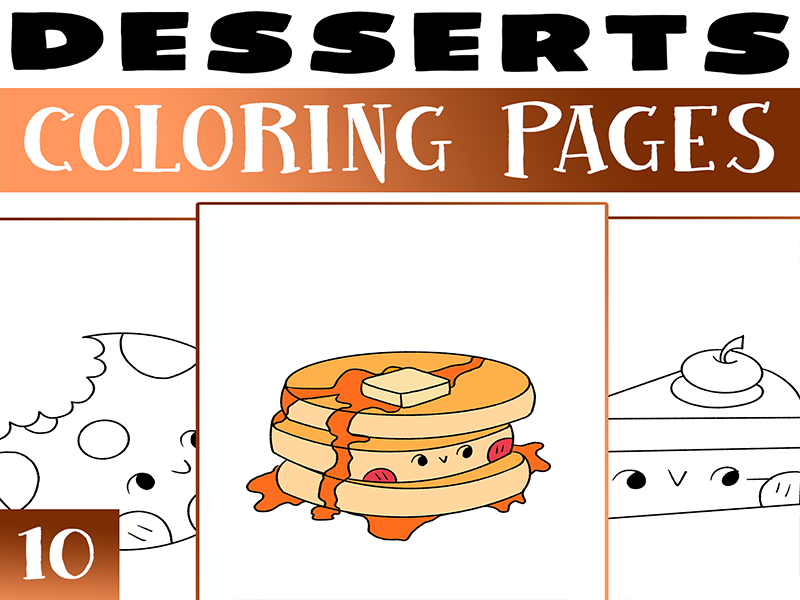 Desserts coloring pages sweet treats coloring worksheet activity end of year teaching resources