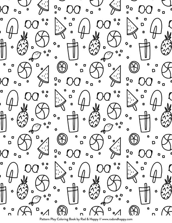 Free printable sweet treats coloring pages