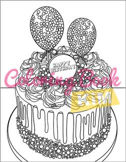 Sweet treats coloring book with sweet cookies cupcakes cakes