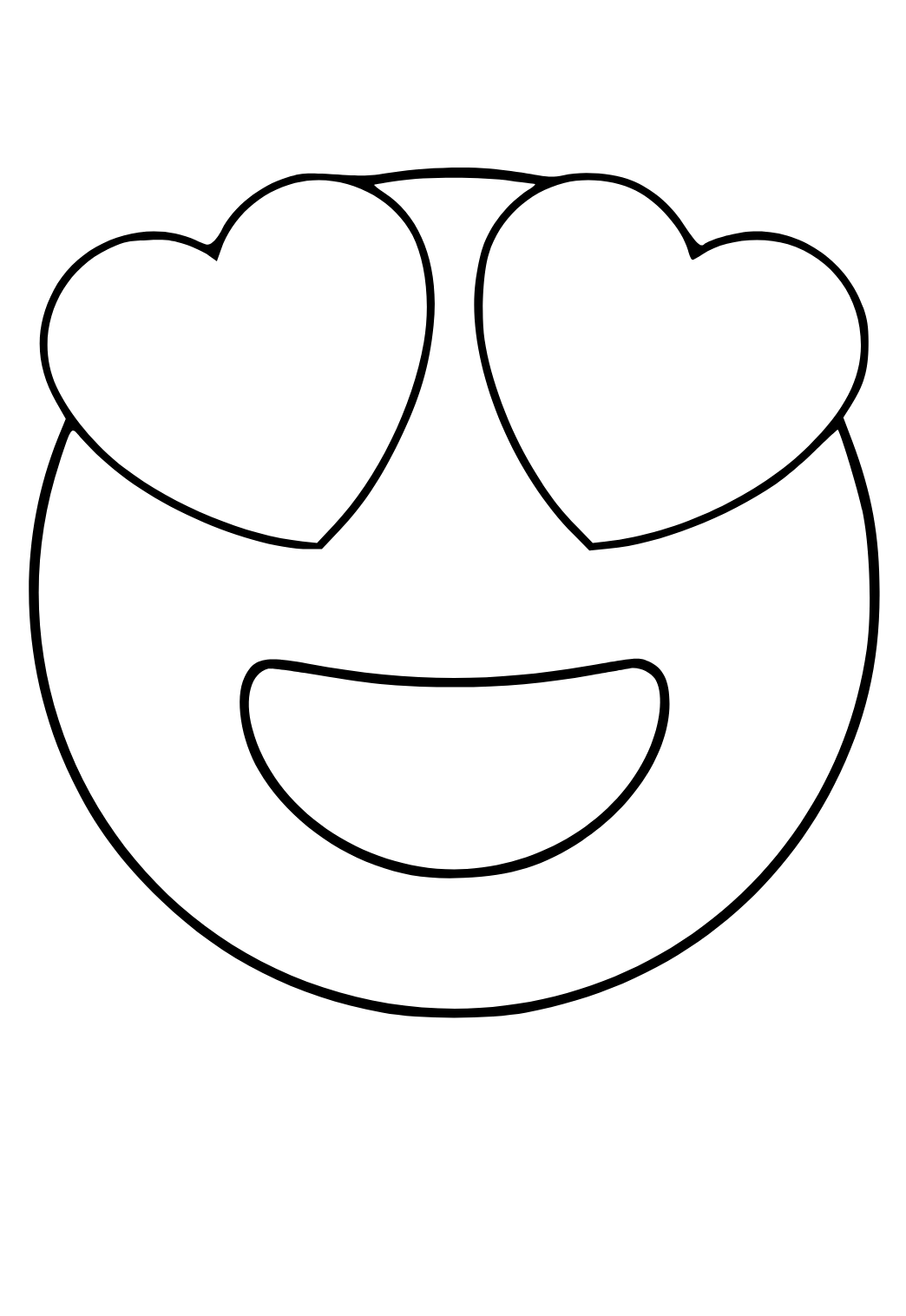 Free printable emoji love coloring page for adults and kids