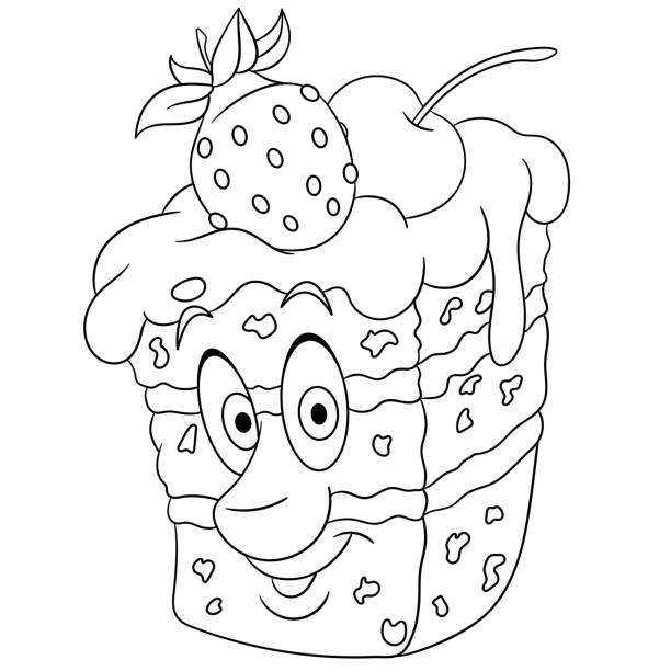 Pie face cartoons stock illustrations royalty