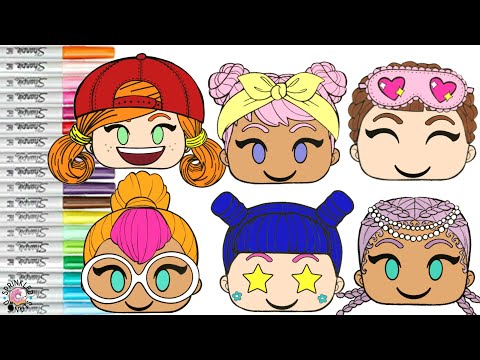 Lol surprise dolls emoji coloring book page pilation lol dolls transform sker grrrl merbaby