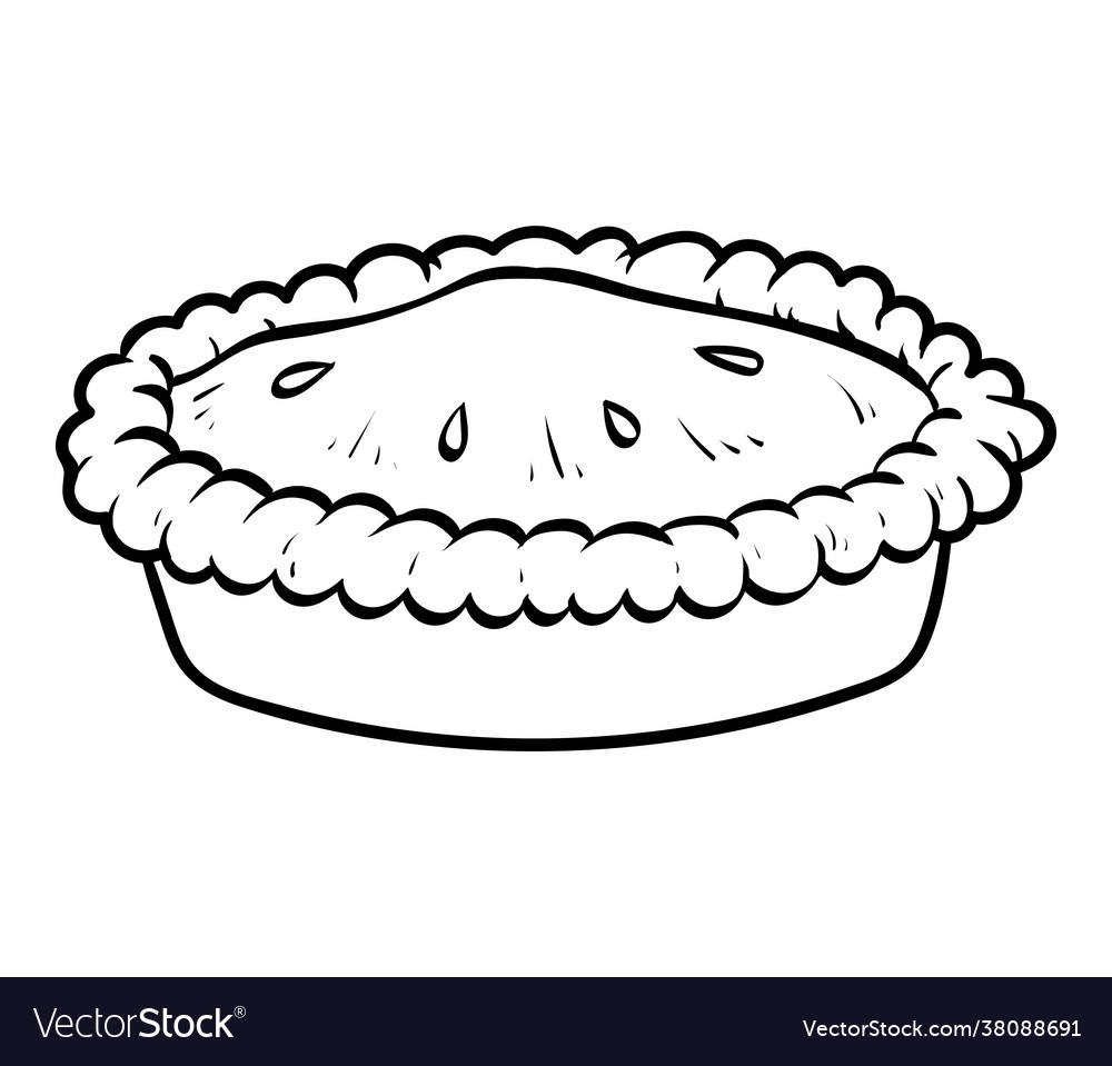 Coloring book pie royalty free vector image