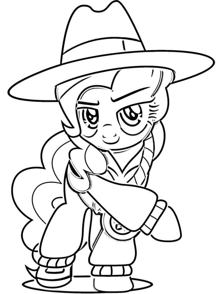 Pony pinkie pie with a heart coloring page