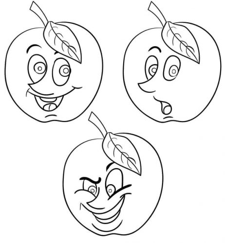 Free apple coloring pages printable