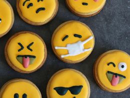 Emoji sandwich cookies bake to the roots