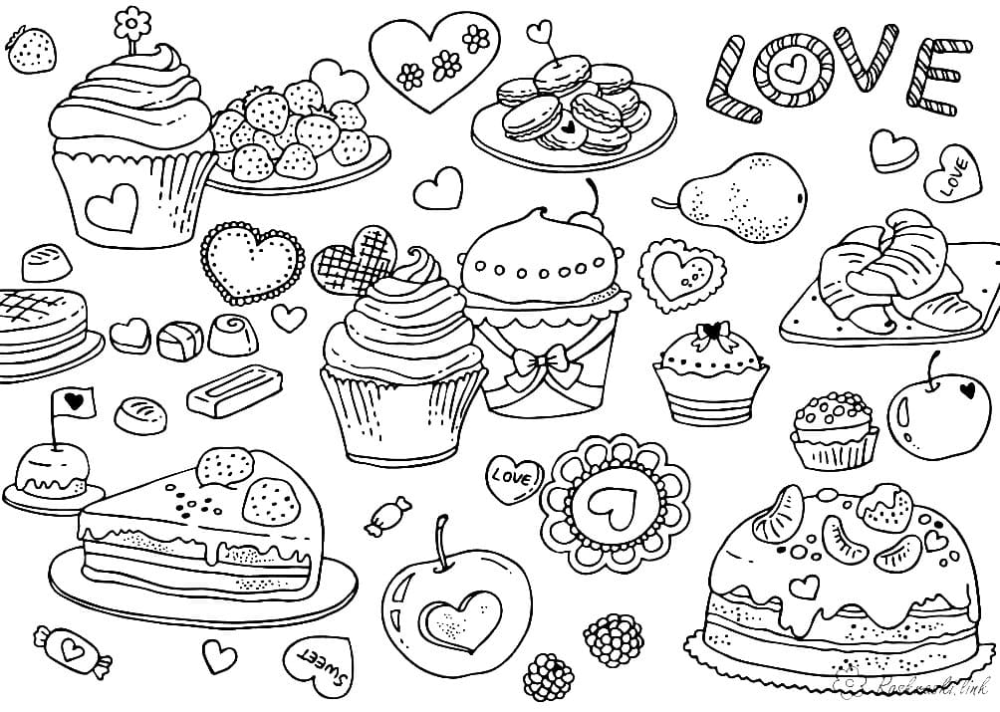 Sweets coloring pages