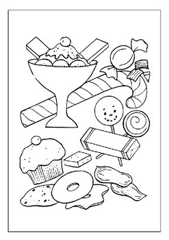 Printable sweets coloring pages tempt your taste buds with delicious art p