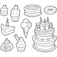 Sinfully sweet coloring pages