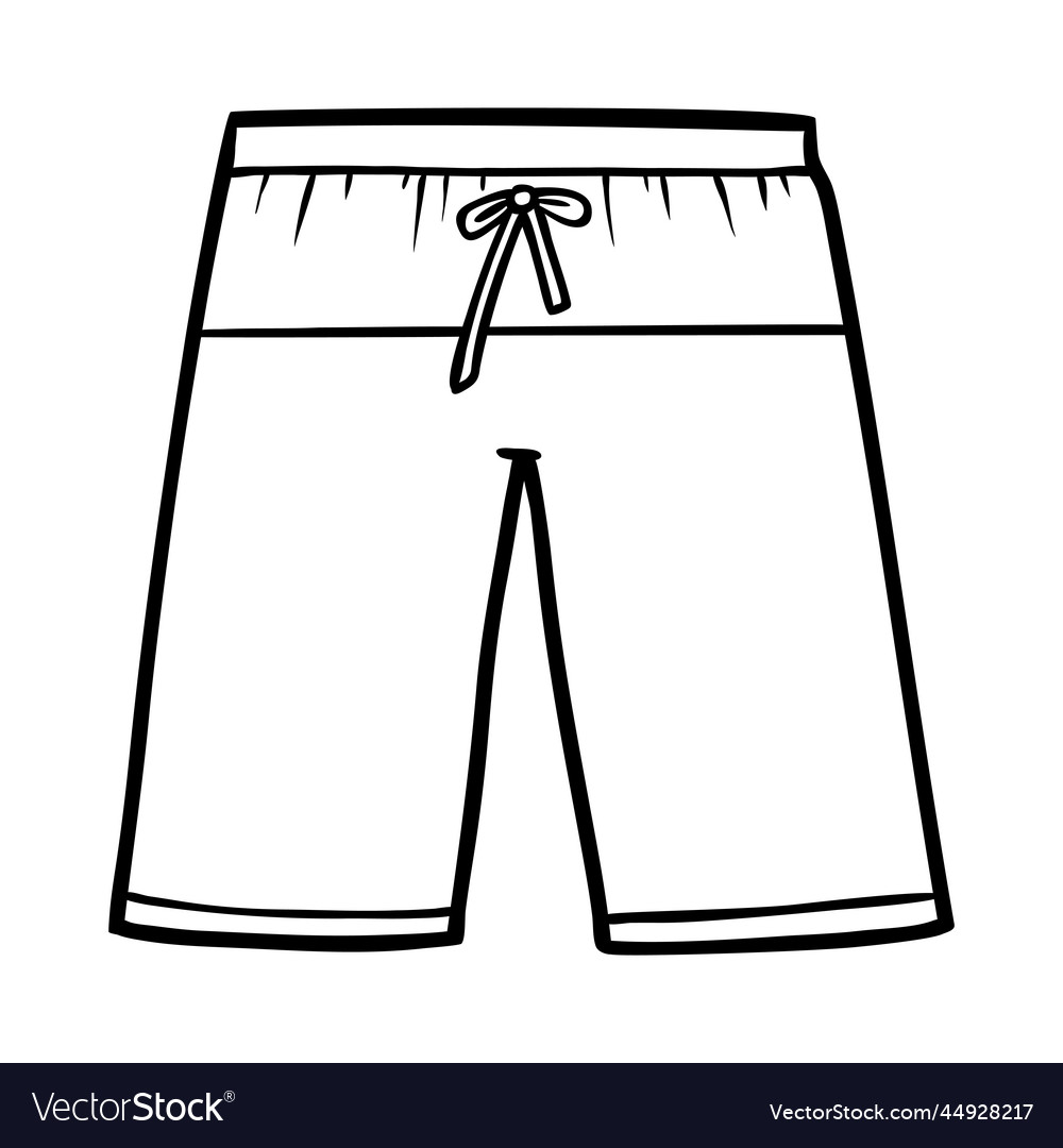 Coloring book board shorts royalty free vector image