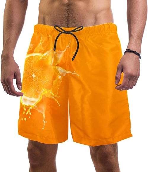 Laiyuhua fruit series loring book mens swim trunks beach shorts bathing suits with pockets quick dry swim shorts mesh lining fashion