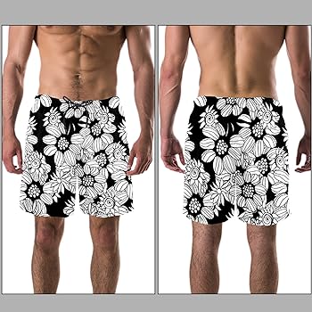 Eslifey mandala calming loring page swim trunks elastic swimsuit board shorts for men fashion