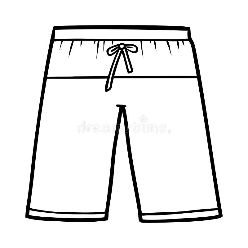 Coloring book board shorts stock vector