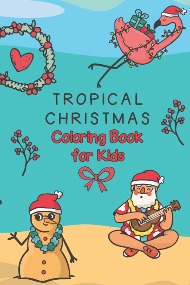 Tropical christmas coloring book by book christmas coloring