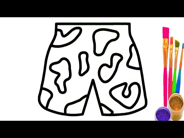 How to draw swim trunks coloring pages swim trunks for kids