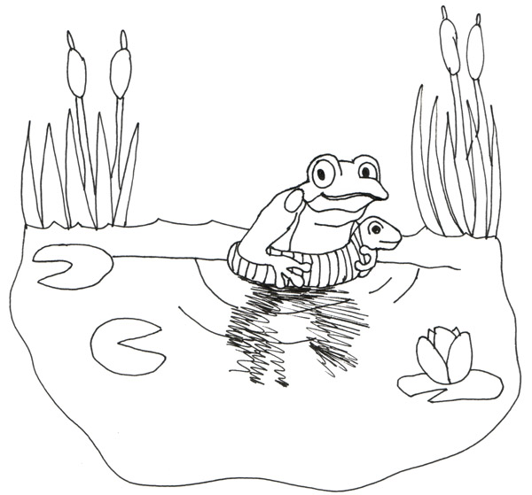 Coloring book new swimmer froggy