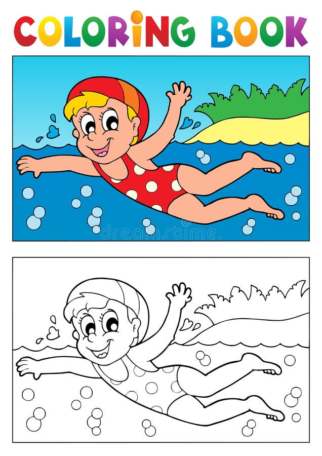 Swimmer coloring stock illustrations â swimmer coloring stock illustrations vectors clipart