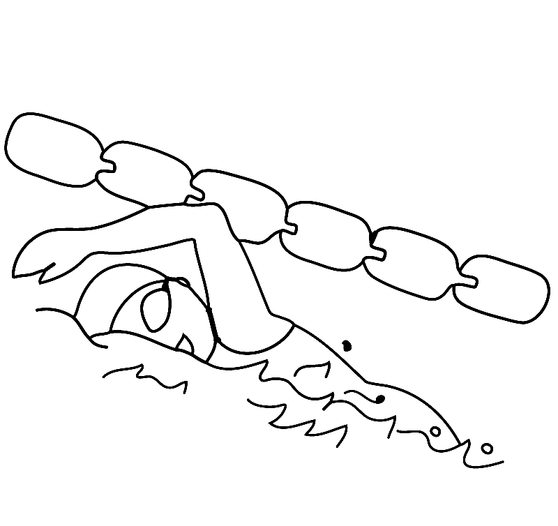 Swimming coloring pages