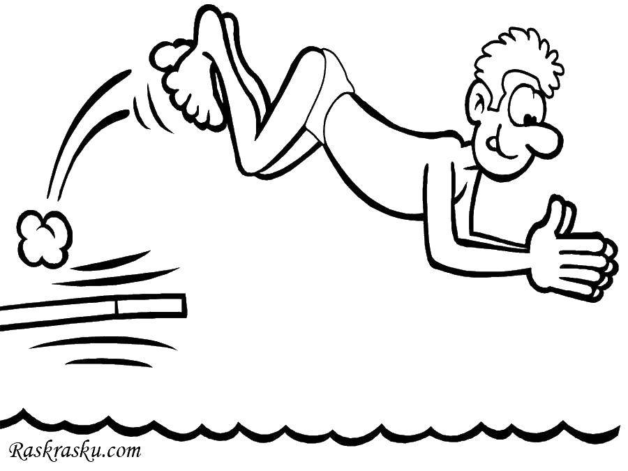 Online coloring pages coloring page the swimmer sport download print coloring page