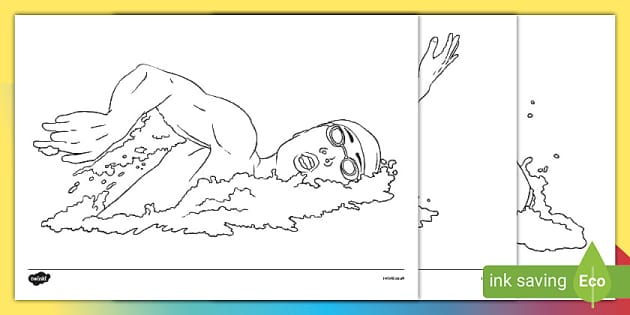 The olympics swimming coloring sheets teacher