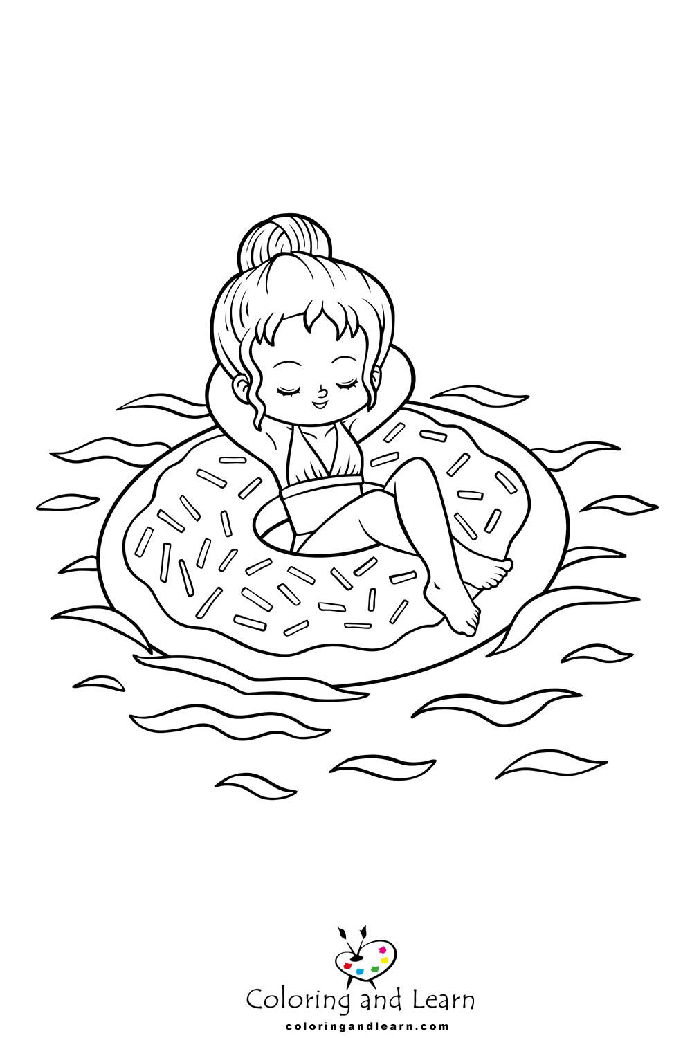 Swim coloring pages