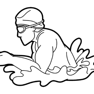 Swimming coloring pages printable for free download