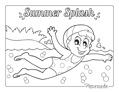 Free summer coloring pages for kids adults