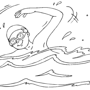 Swimming coloring pages printable for free download