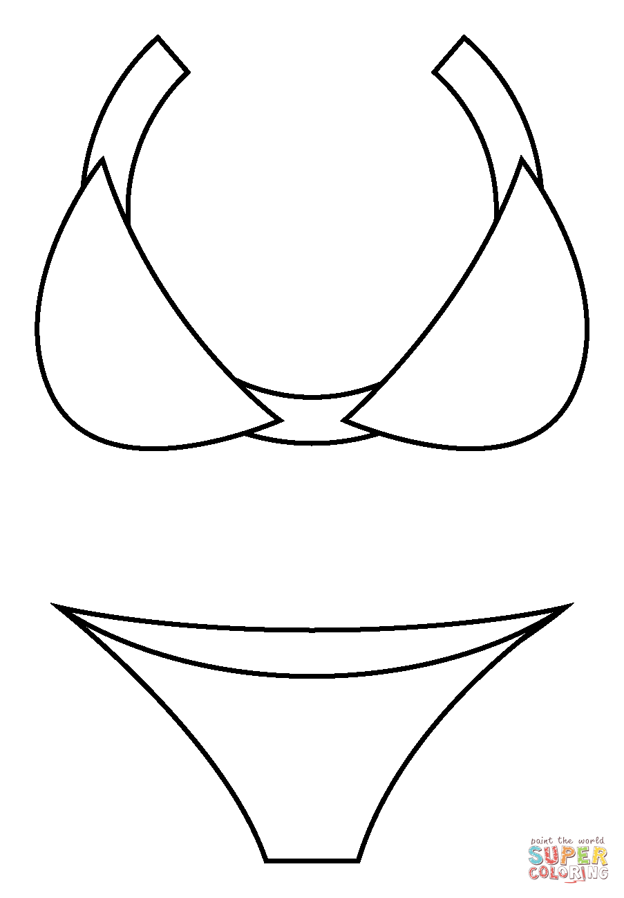 Bikini emoji coloring page free printable coloring pages