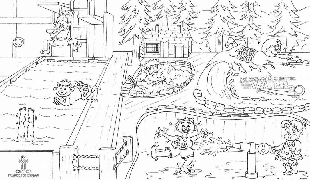 City of prince george on x looking for the vintage colouring sheet that displays the aquatic centre in pick up an active living guide from city hall or the pool flip