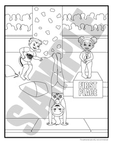 Gymnastics coloring sheet