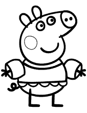 Peppa pig coloring page summer
