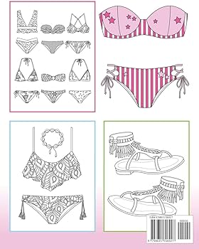 Summer fashion coloring book color swimwear cover