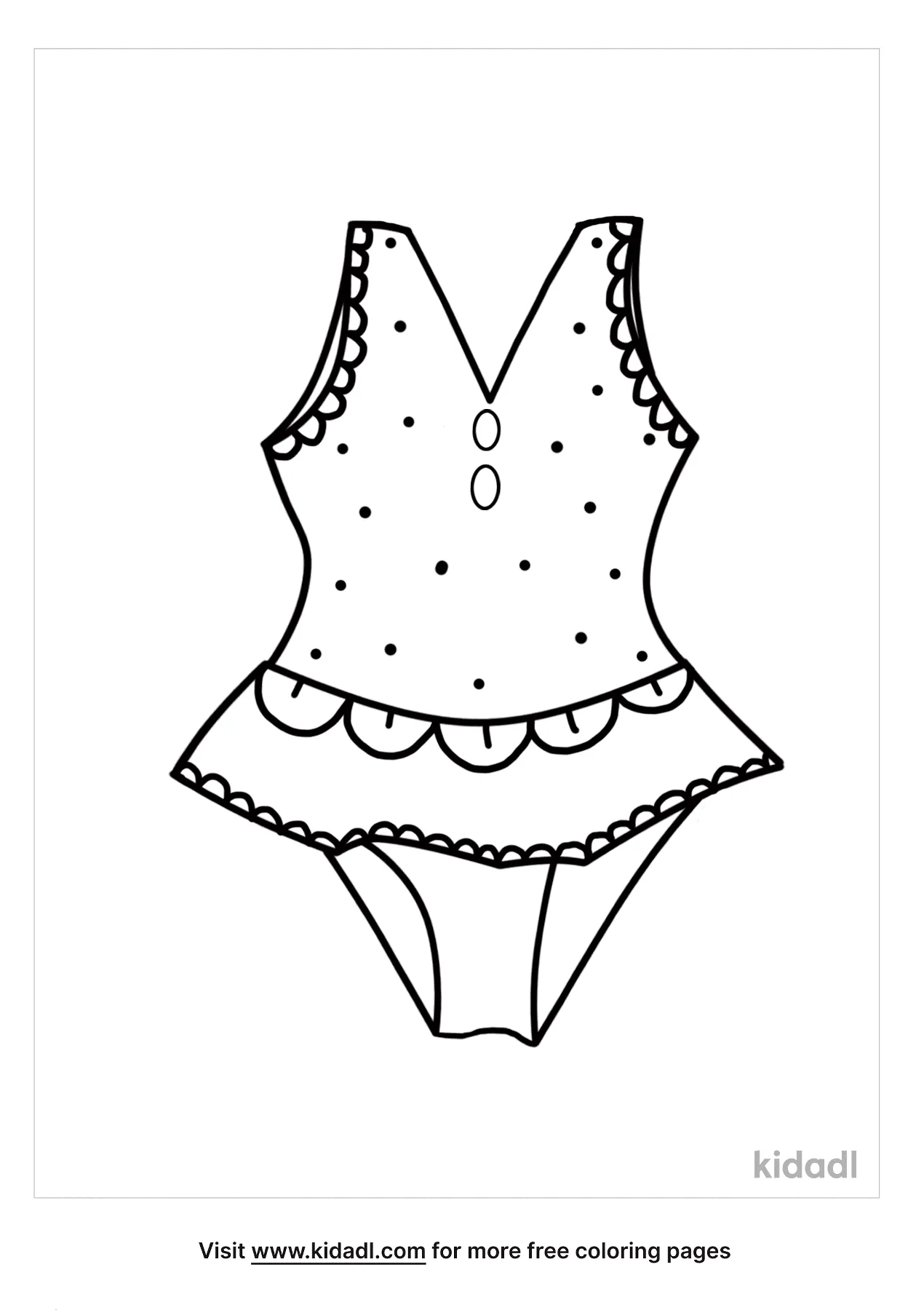 Free bathing suit coloring page coloring page printables
