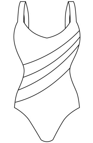 Girl swimsuit coloring page free printable coloring pages
