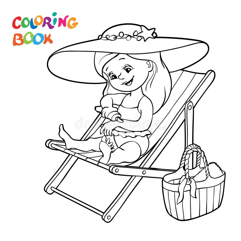Girl swimsuit coloring page stock illustrations â girl swimsuit coloring page stock illustrations vectors clipart