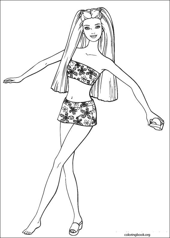 Barbie coloring page