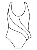 One piece swimsuit emoji coloring page free printable coloring pages