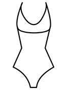 One piece swimsuit emoji coloring page free printable coloring pages