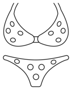 Bikini emoji coloring page free printable coloring pages