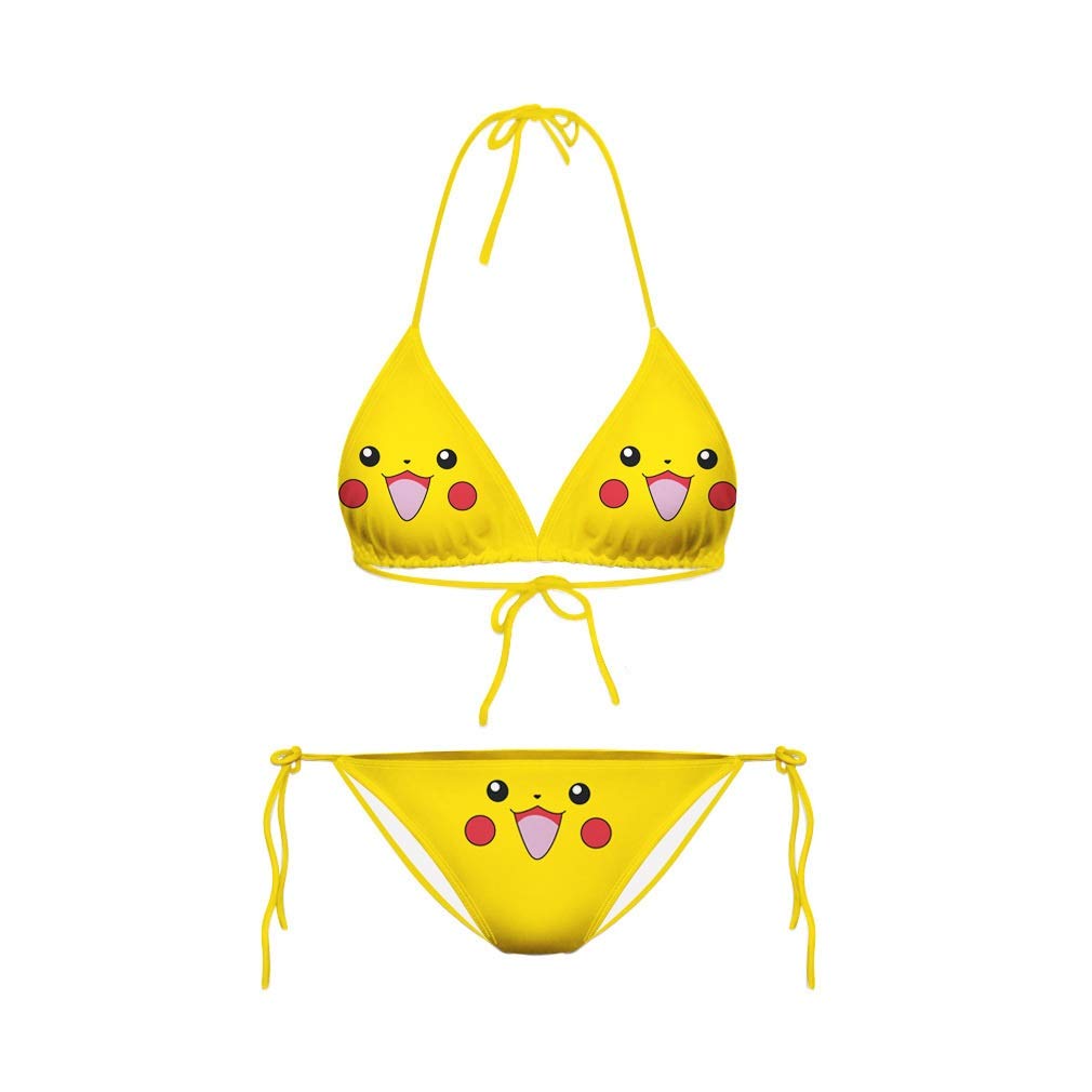 Cute baby smiley pikachu emoji emoji mini piece set sexy bikini lor bjl size one size clothing shoes jewelry