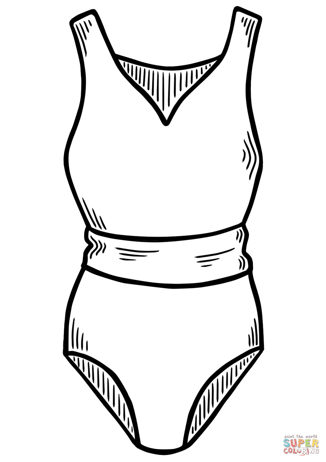 Swimsuit coloring page free printable coloring pages