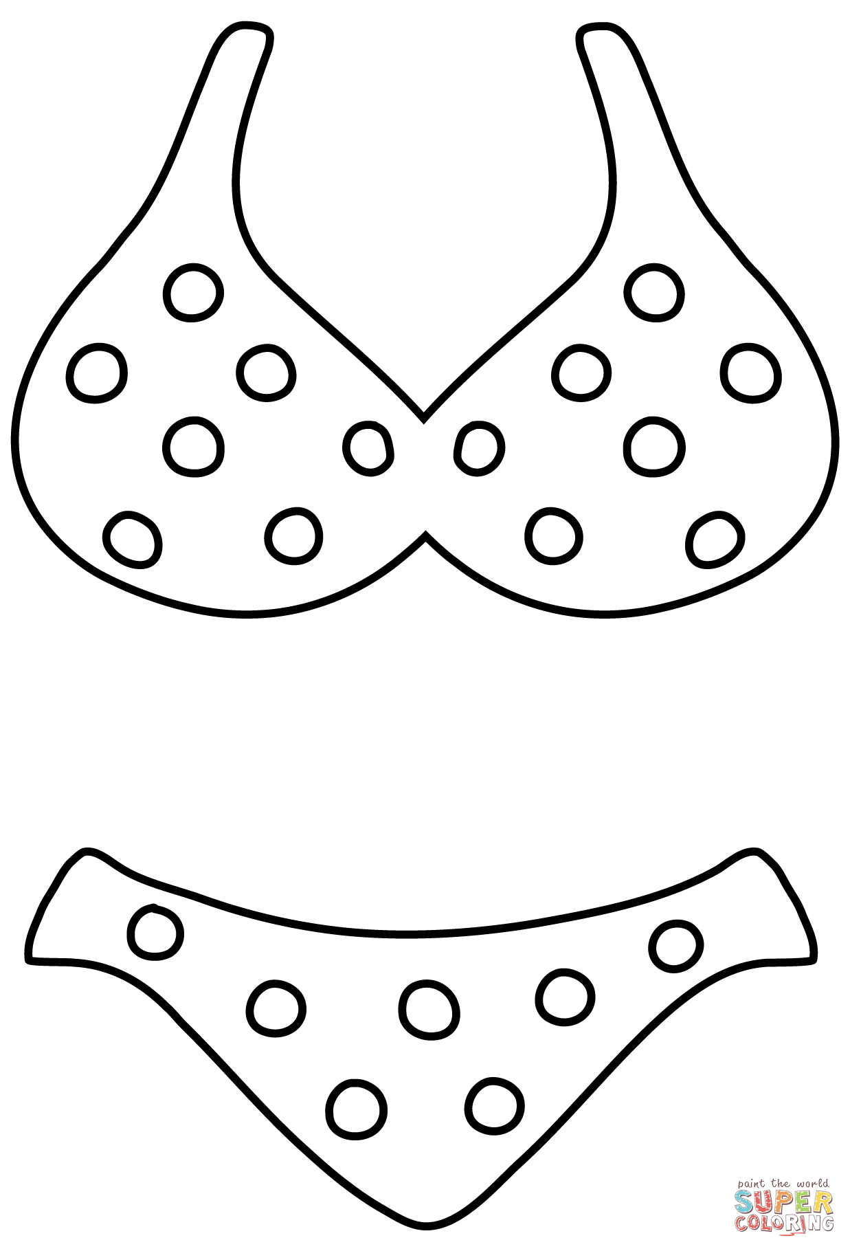 Bikini emoji coloring page free printable coloring pages