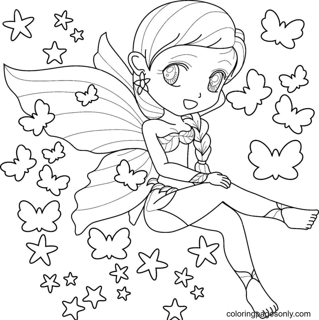 Fairy coloring pages printable for free download