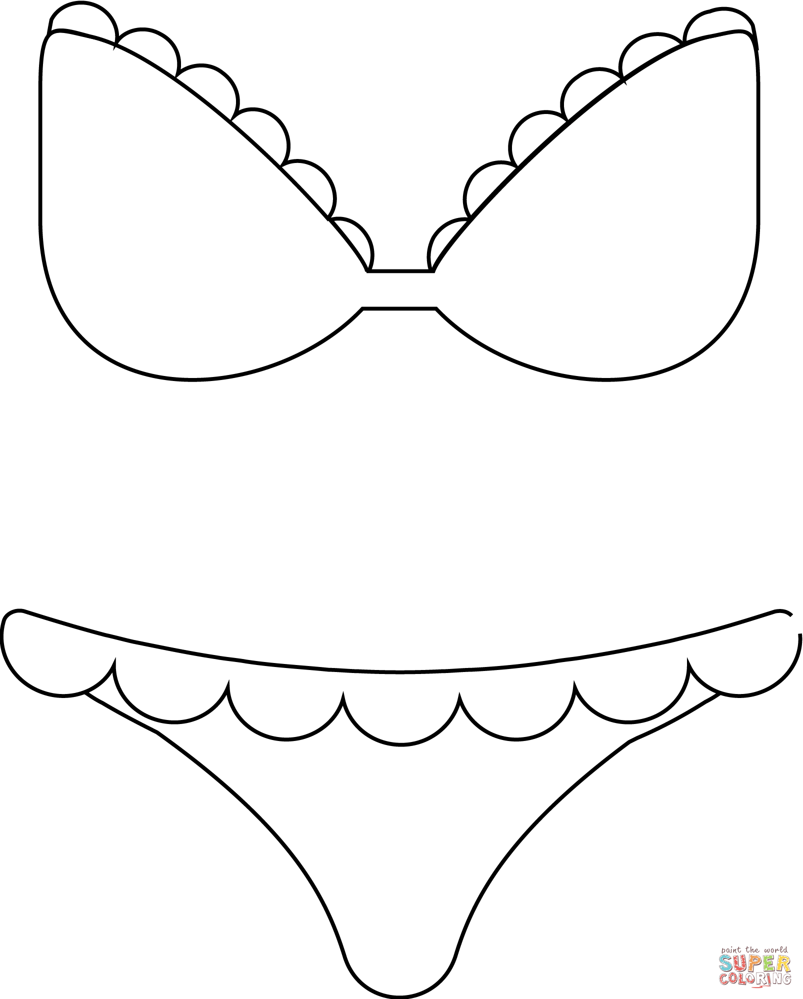 Bikini emoji coloring page free printable coloring pages