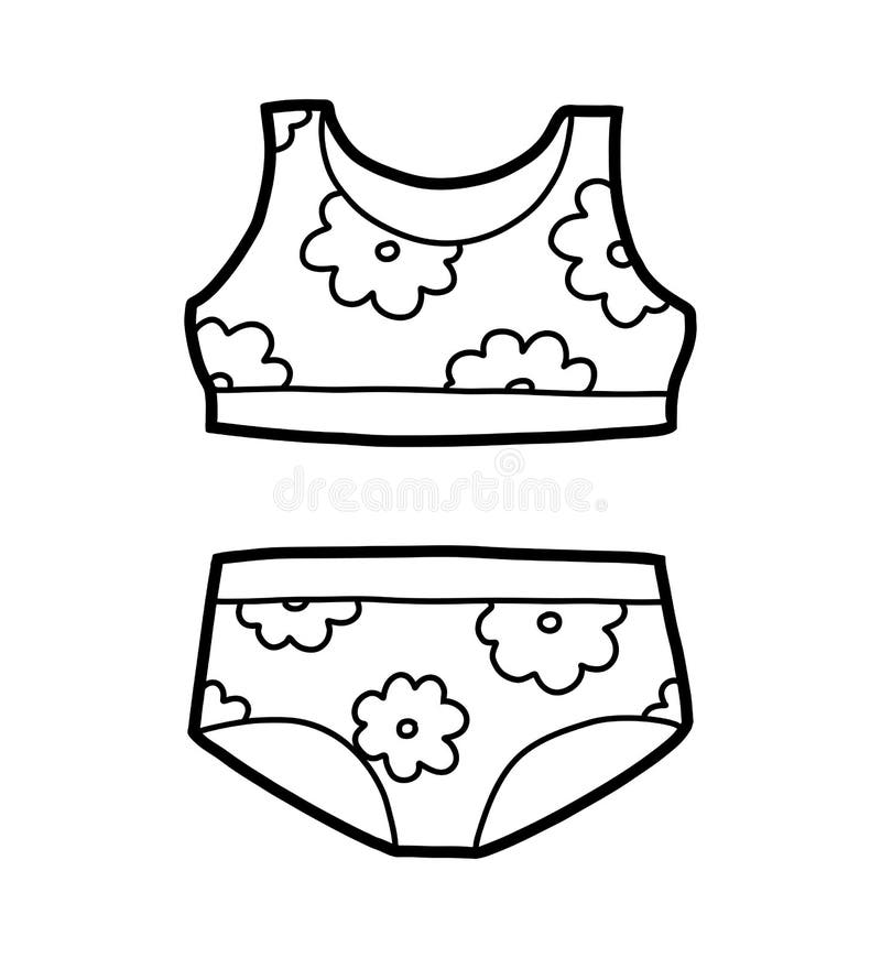 Swimsuit coloring stock illustrations â swimsuit coloring stock illustrations vectors clipart