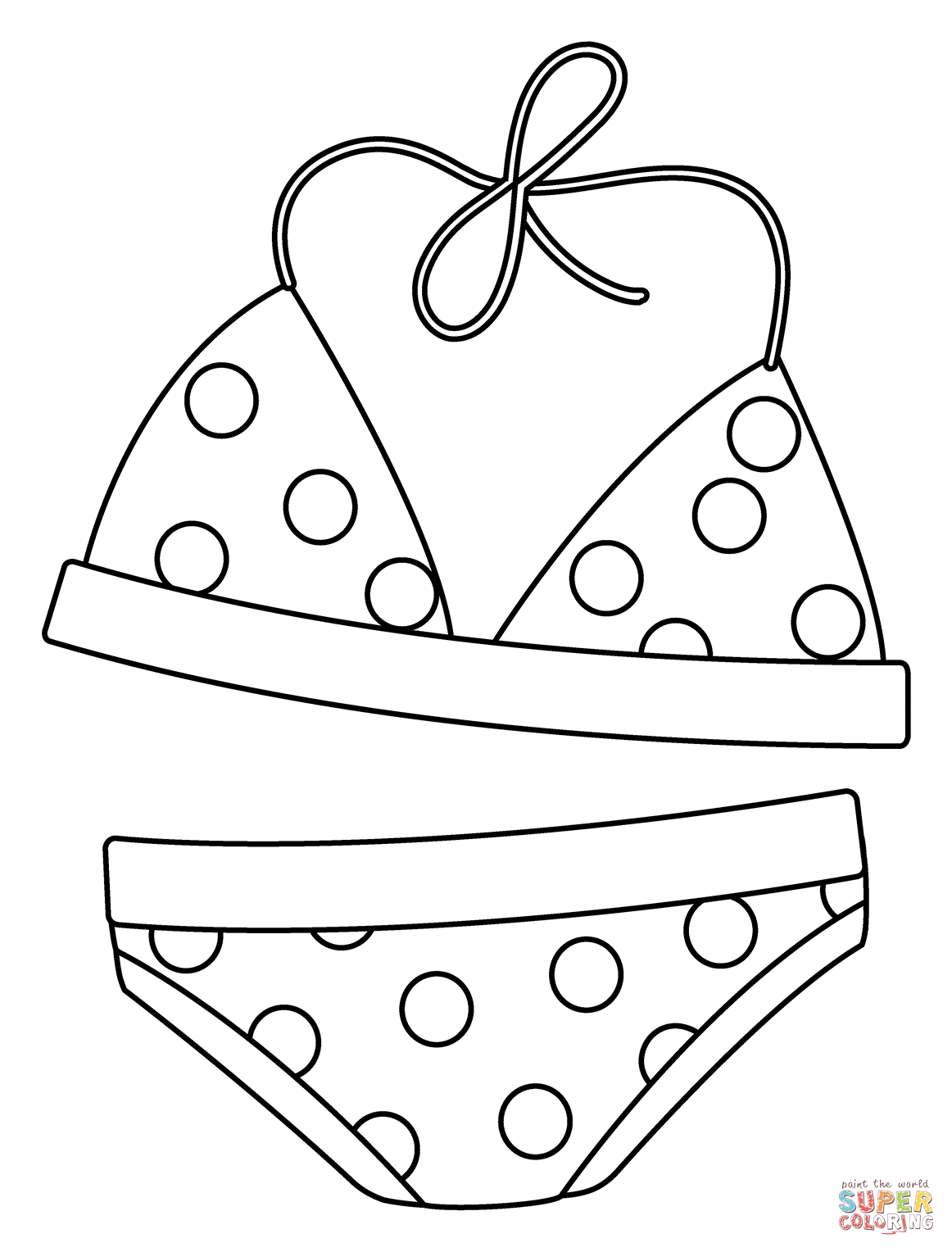 Bikini emoji coloring page free printable coloring pages